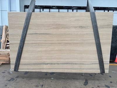 Italian Silver Travertine Filled & Honed