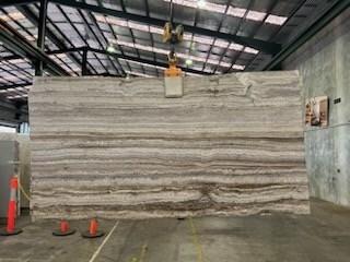 Silver Grey Veincut Filled & Honed (Travertine)