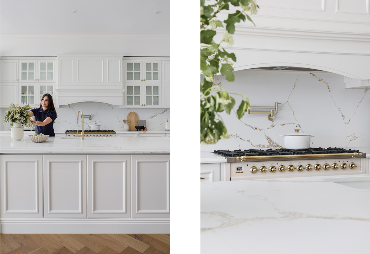 Verona Gold matte finish benchtop detail