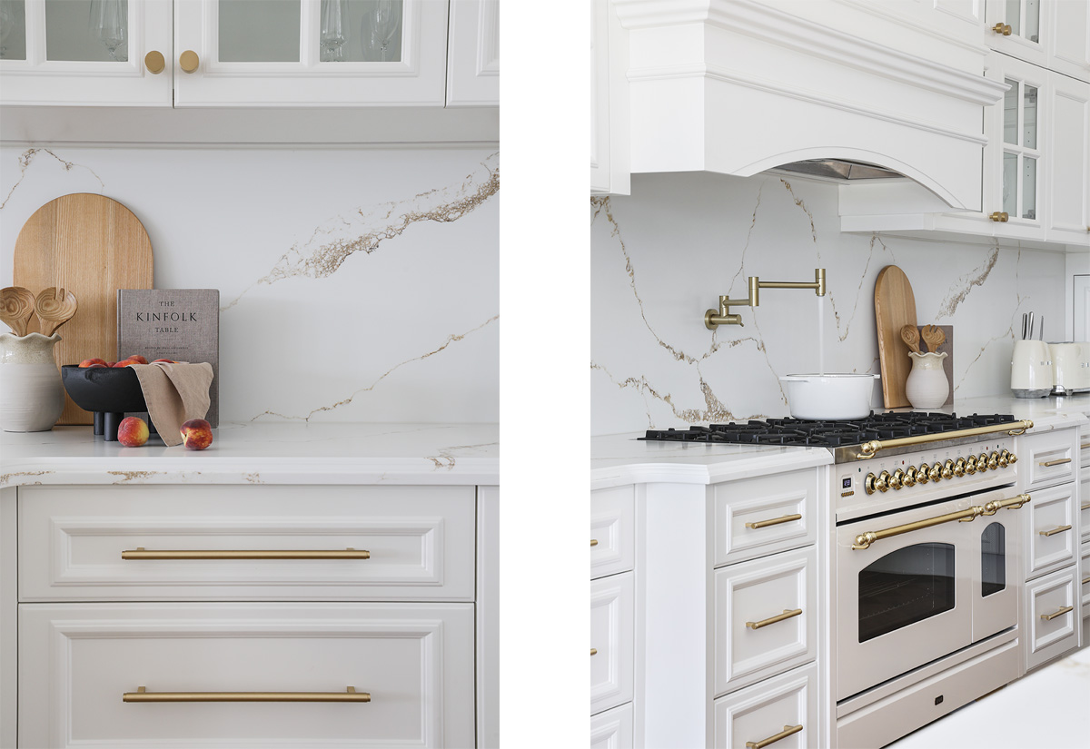 Hamptons kitchen Verona Gold overall view