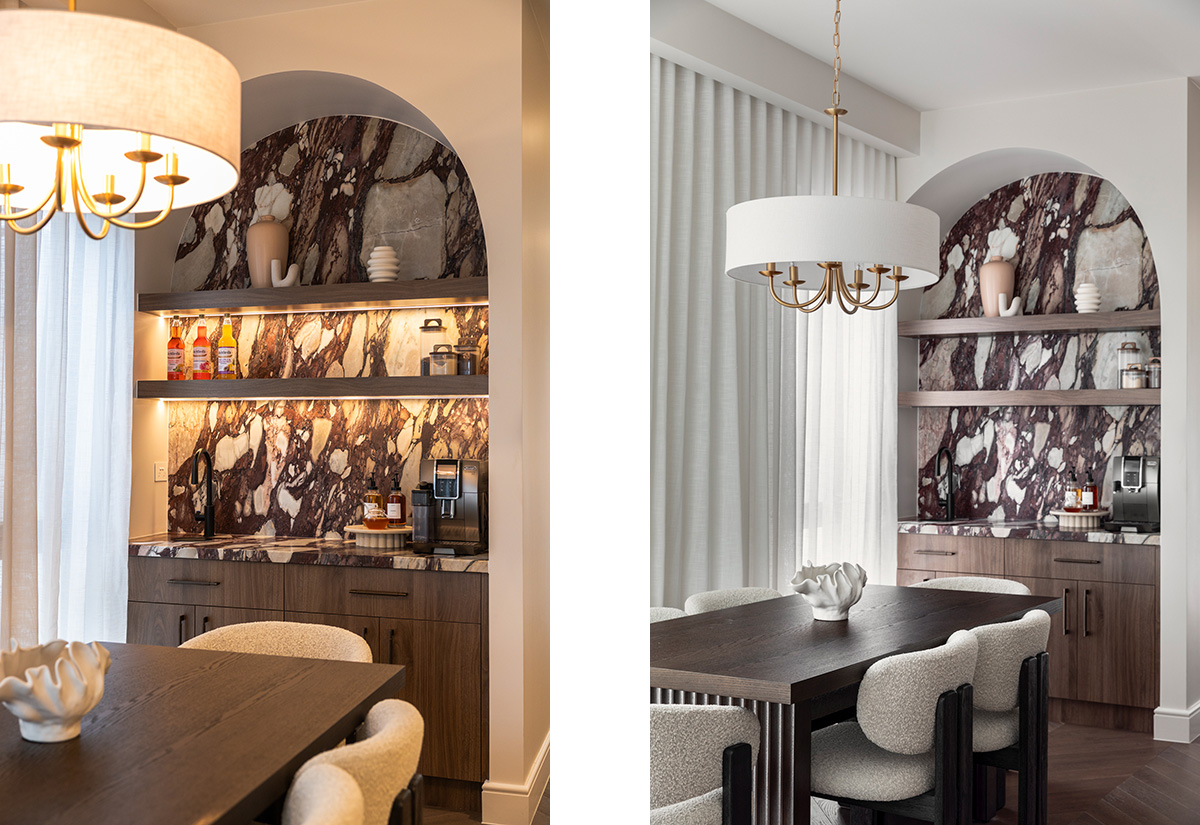 Amanah Residence bar area and dining space
