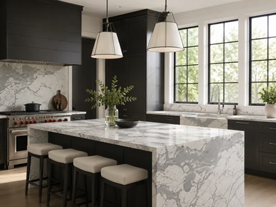 Statuario Polished (Marble) 30mm Clearance - 4 slabs